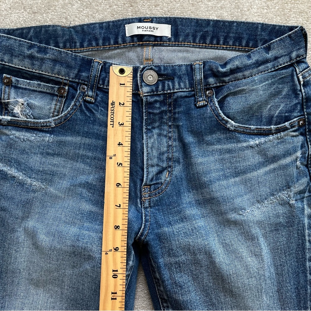 MOUSSY VINTAGE LANCASTER SKINNY DISTRESSED JEANS SIZE 29 TRENDY STYLISH - Picture 8 of 10